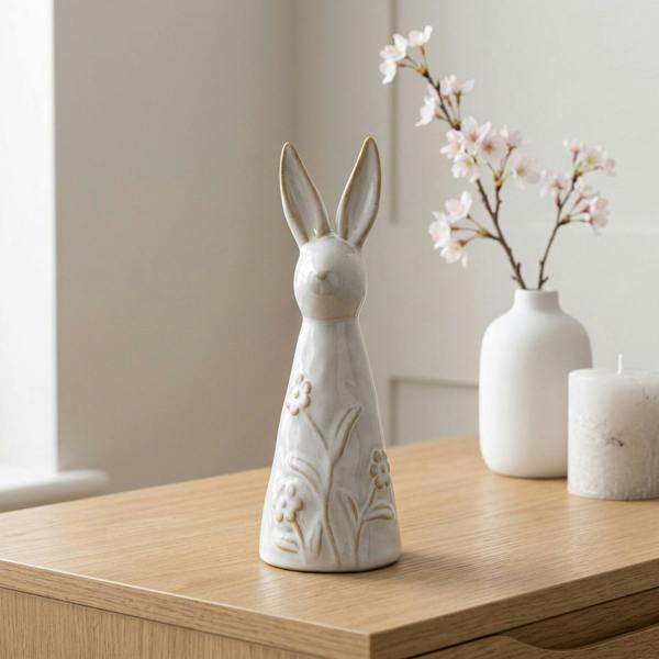 Garden Greatness Decorative Standing Floral Rabbit Ornament