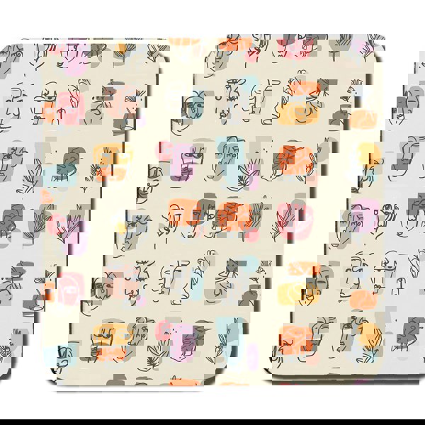 Benjamin Tate Design Various Faces, Leaves and Flowers, Abstract shapes (Coaster)