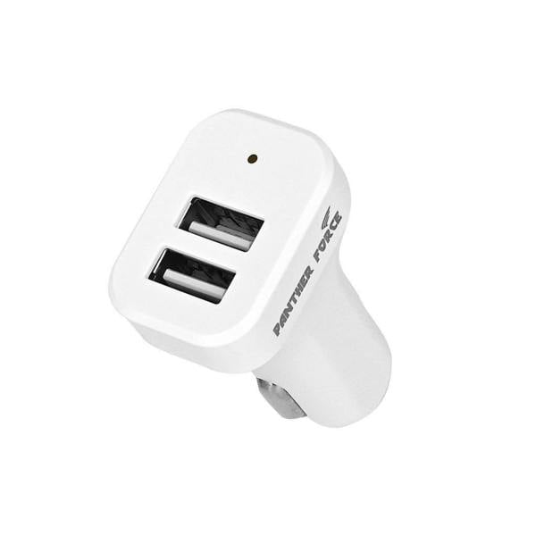 Dyzi 2.4A Dual USB Car Charger Two Port In-Car Charging Adapter