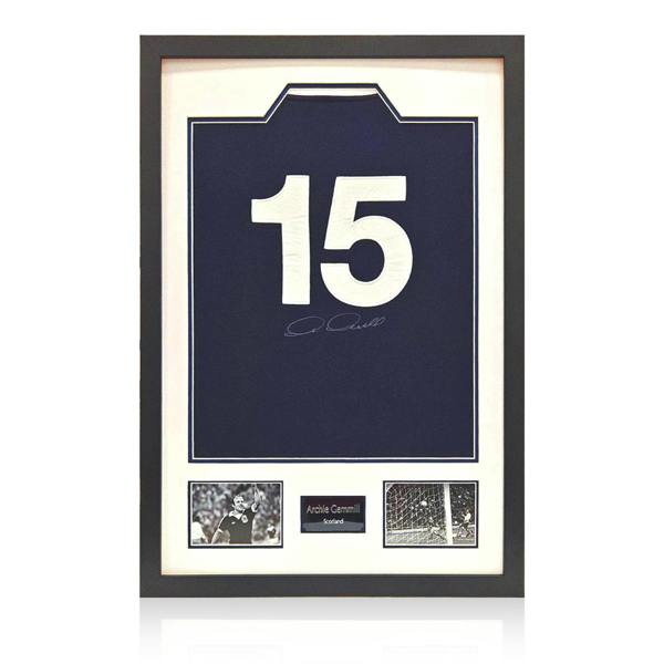 Archie Gemmill Signed Scotland Shirt Premium Frame
