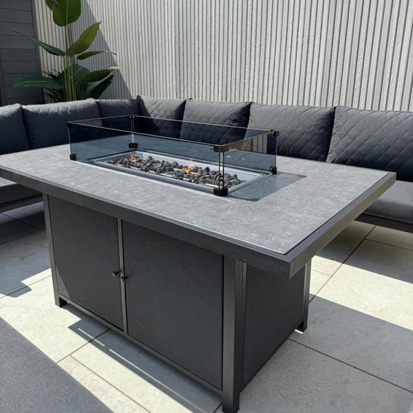 DS Living Aluminium Firepit Corner Sofa Set