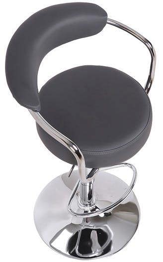 Lamboro Zenith Kitchen Bar Stool, Single, Height Adjustable Gas Lift, Comfortable Padded Seat, Breakfast & Home Bar Stool, Charcoal Grey