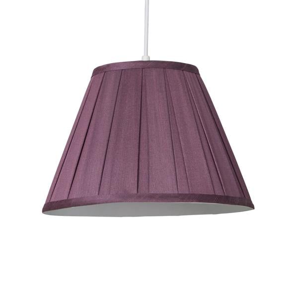 Lighting Collection TAPER PLEAT SILK SHADE 30CM PLUM