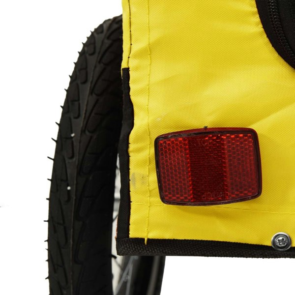 Berkfield Dog Bike Trailer Yellow and Black Oxford Fabric&Iron