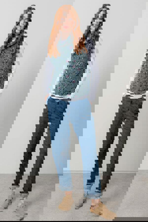 Lily & Me Hawthorn Cowl Neck Tank Top Sea Mist