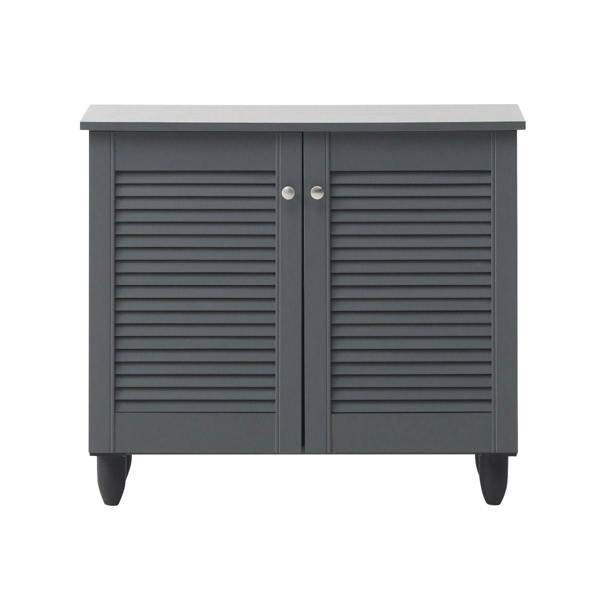 Timber Art Design Modern Shoe Storage Cabinet 2 Doors Footwear Stand Rack Unit Cupboard