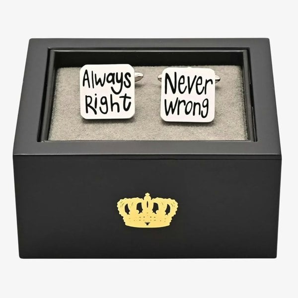 T. H. Baker Harvey Makin Always Right Never Wrong Cufflinks HM2385