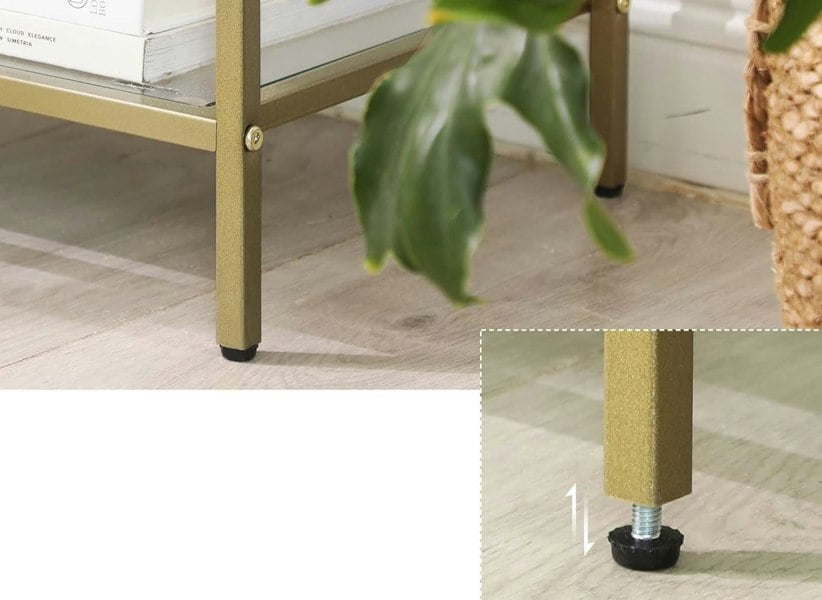 Modcraft 3-Tier Console Table with Tempered Glass Display Shelf