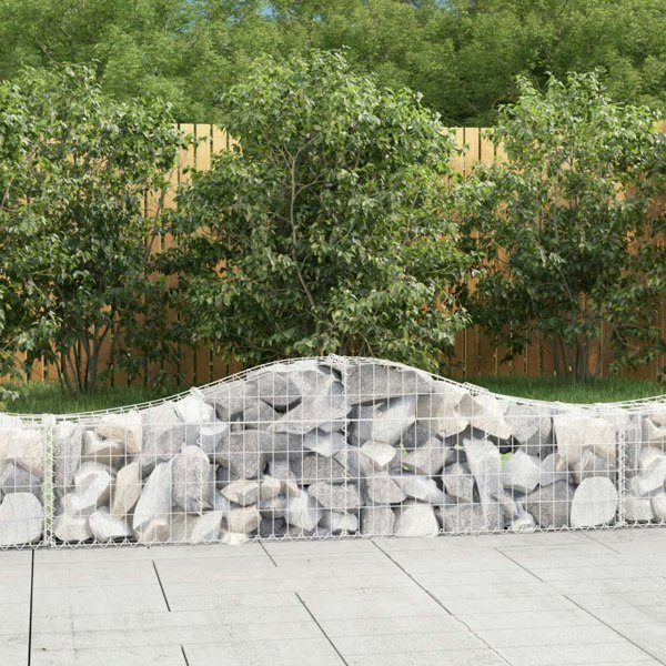 Berkfield Arched Gabion Baskets 6 pcs 200x30x40/60 cm Galvanised Iron