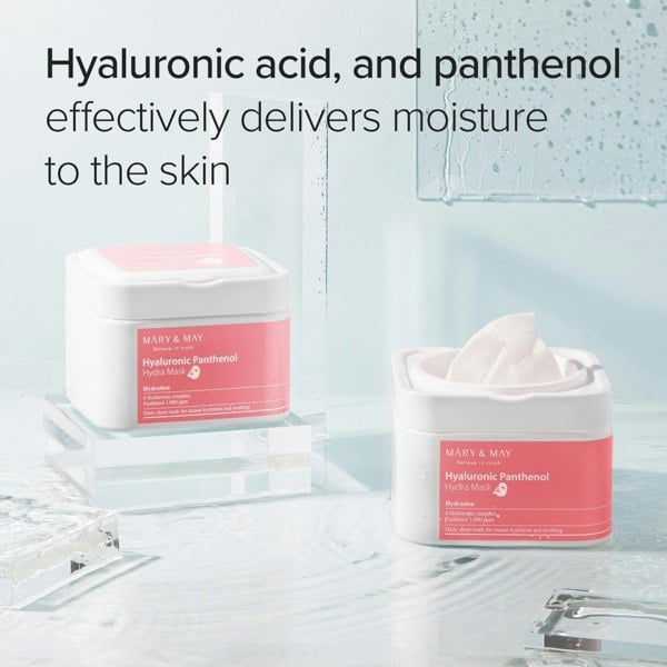 MARY & MAY Hyaluronic Panthenol Hydra Mask Pack (30 sheets)