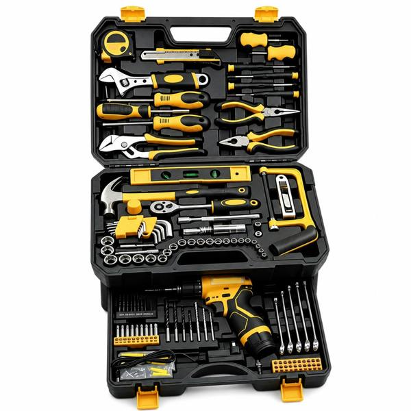 Gr8 Home 233 Piece Professional Tool Kit Cordless Drill Socket Spanner Set Storage Case