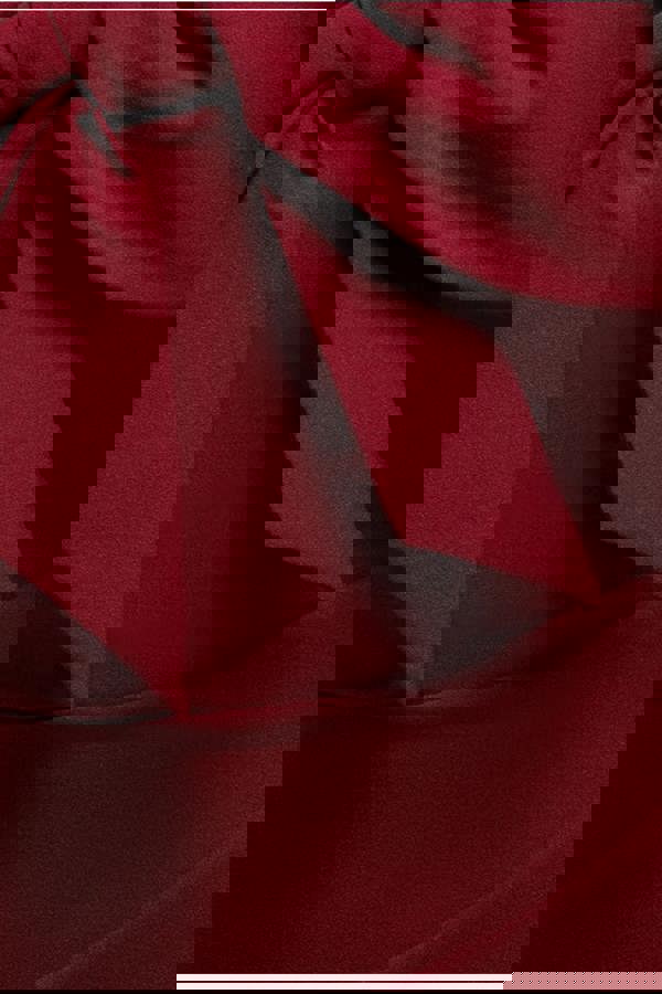 Cape Sleeve Detail Front Tie Maxi Dress - Wine DR4908