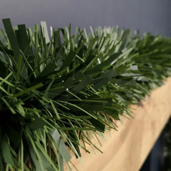 Samuel Alexander 3m x 15cm Festive 6 Ply Chunky Green Pine Christmas Tinsel Garland Decoration