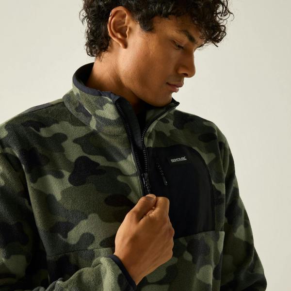 Regatta Mens Frankie Half Zip Fleece Top - Olive Night