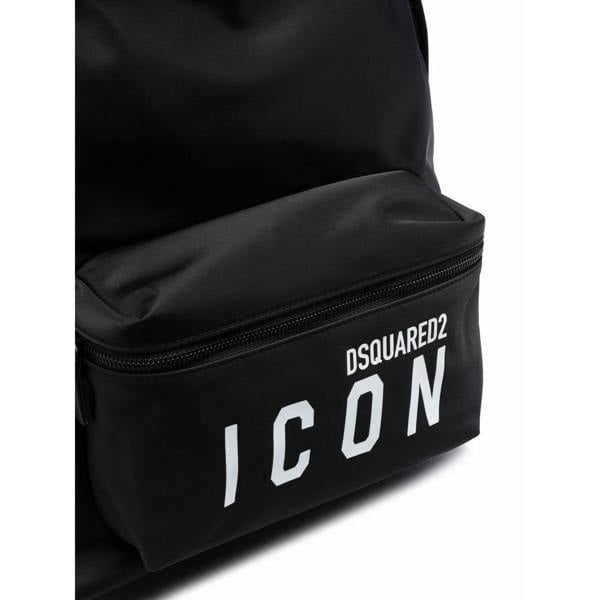 Dsquared ICON Logo-print Pocket Backpack   in  Black