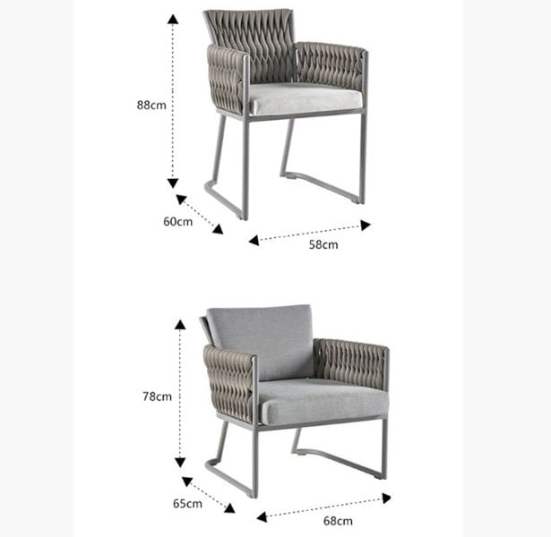 Macleod Garden Dining Table Set, 4 Dining Chairs, Rattan-Weilai Concept-Weilai Concept