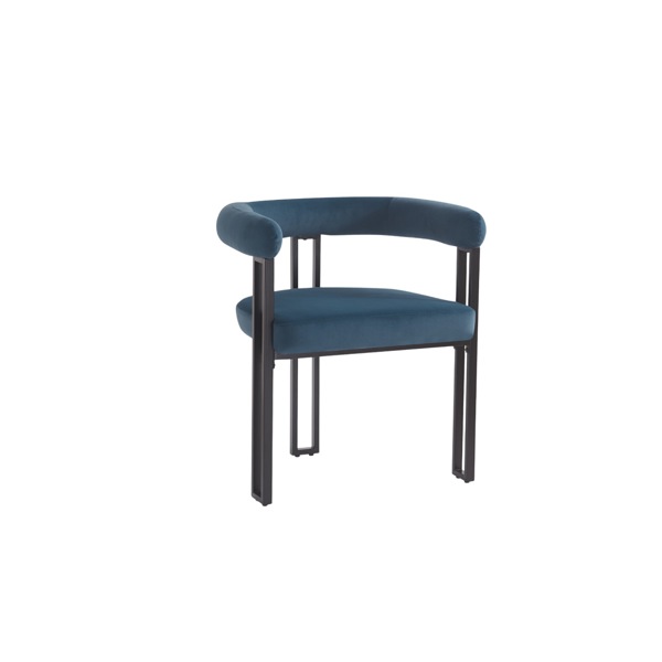 Bloom Dining Chair - Blue Velvet
