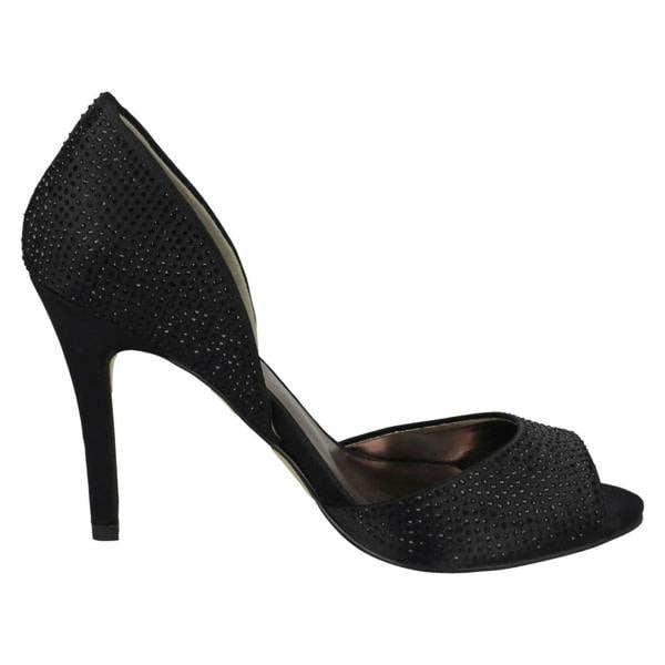 Anne Michelle Ladies Anne Michelle Diamante Peep Toe High Heels