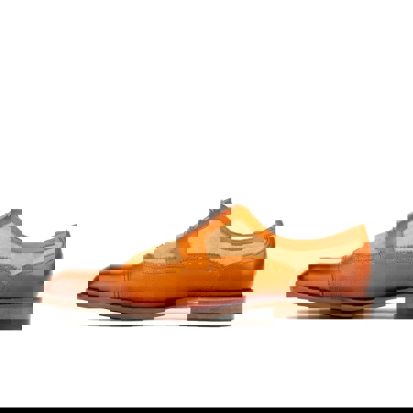 Embassy London Orlando - Tan - Men's toe cap leather brogue with full leather lining