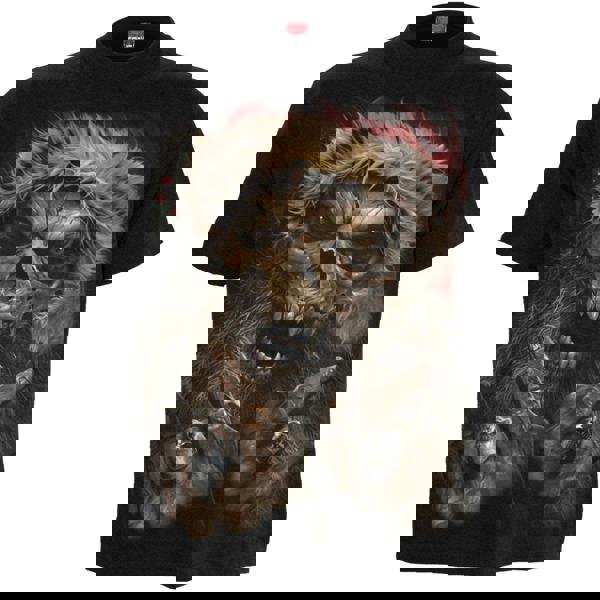 ROCK SANTA - T-Shirt Black - Spiral USA