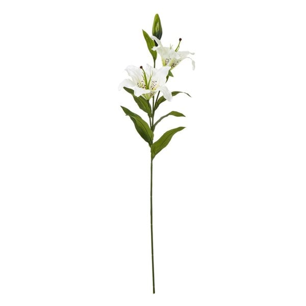 Hill Interiors Madonna Lily Artificial Flower Spray - White
