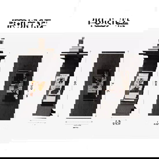 Eunice Side Table With Magazine Rack, Solid Wood-Rit Concept-Rit Concept
