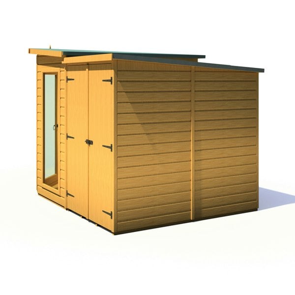 Shire Barclay With Side Shed 7x11 Corner Summerhouse 12mm Interlock Cladding - Best Shed