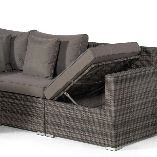 Giardino Havana 5 Seat Rattan Corner Sofa Set with Ice Bucket Coffee Table
