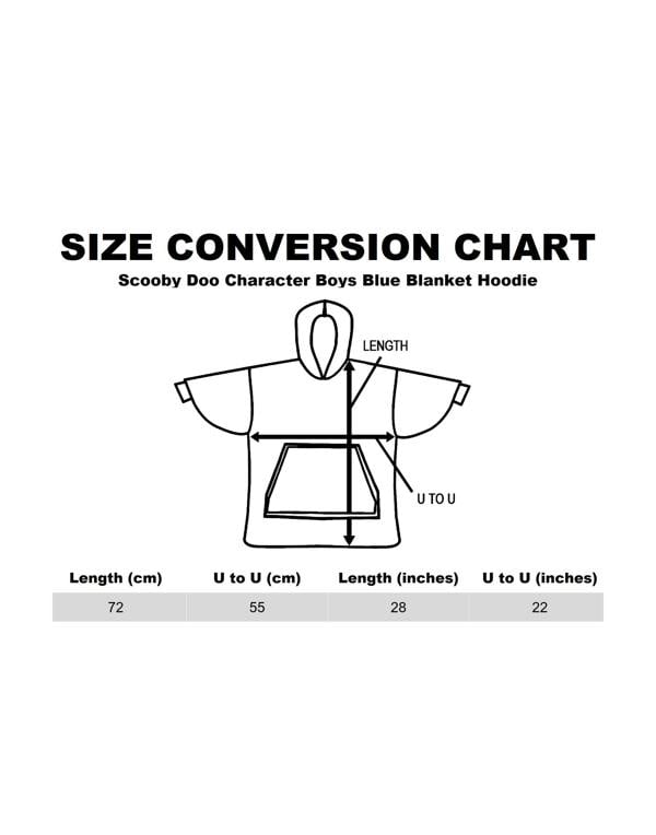 Scooby Doo Boys Blue Character AOP Blanket Hoodie (One Size)