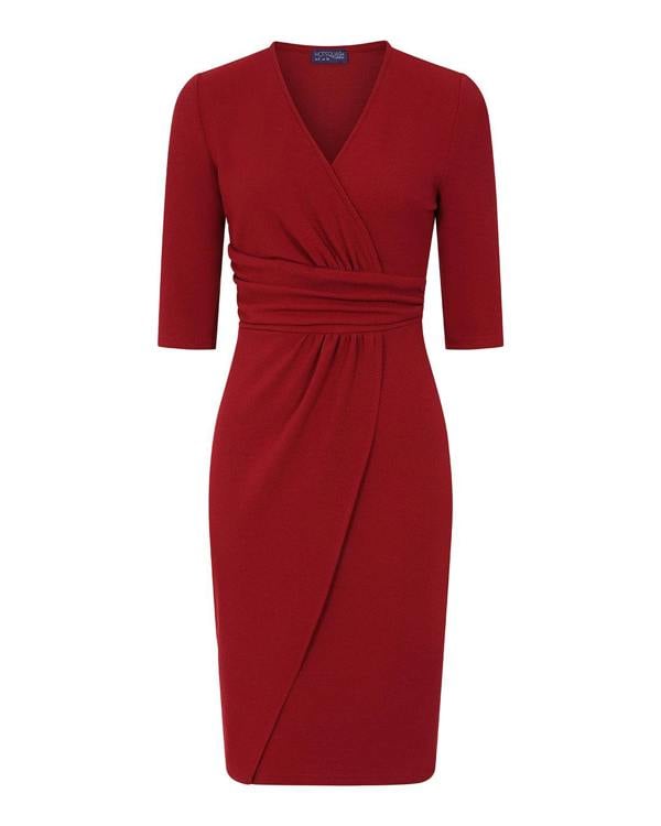 HotSquash Ascot Mock-Wrap Dress