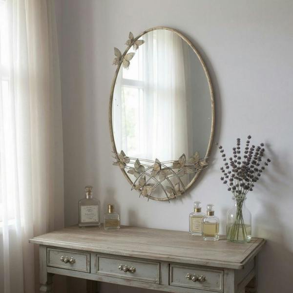 102CM OVAL METAL MIRROR