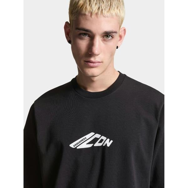 Dsquared Icon New Generation Loose Fit T-Shirt   in  Black