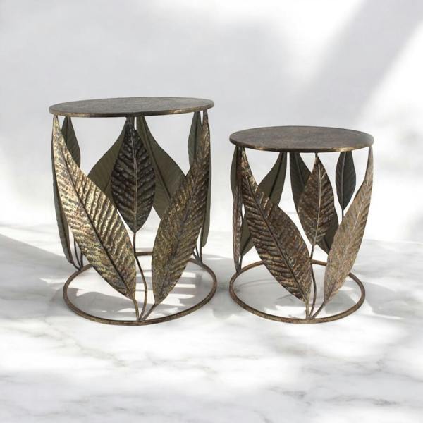 61/50CM SET 2 METAL TABLES