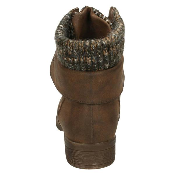 Spot On Ladies Spot On Mid Heel Lace Up Ankle Boots