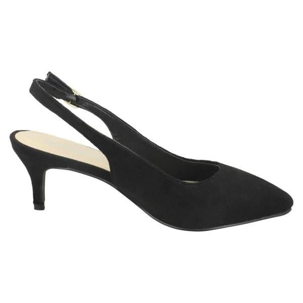 Spot On Ladies Spot On Mid Heel Slingback Court Shoes