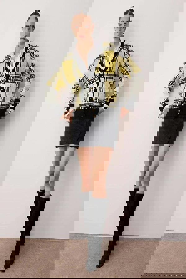 WOVCOR Soft-Textured Oversize Knit Cardigan