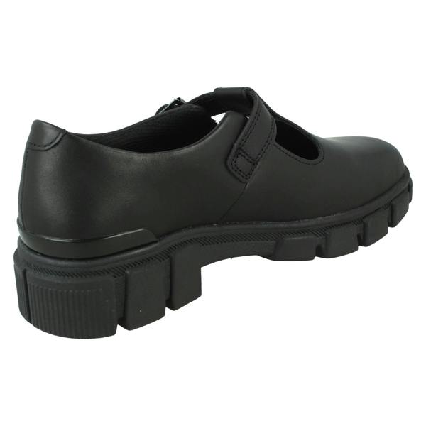 Clarks Girls Clarks Chunky Sole T-Bar School Shoes Evyn Bar Y