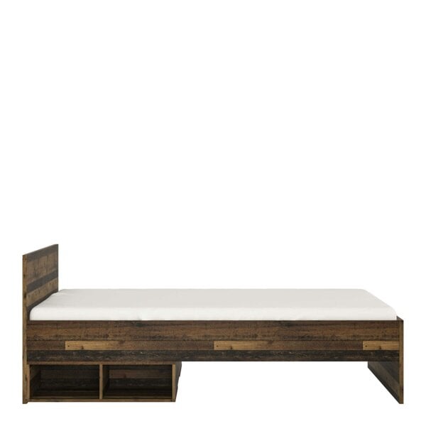 Wyld Haus Whimwick Small Double 4ft Walnut Industrial Bed Frame