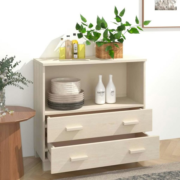 Berkfield Sideboard HAMAR Honey Brown 85x35x80 cm Solid Wood Pine