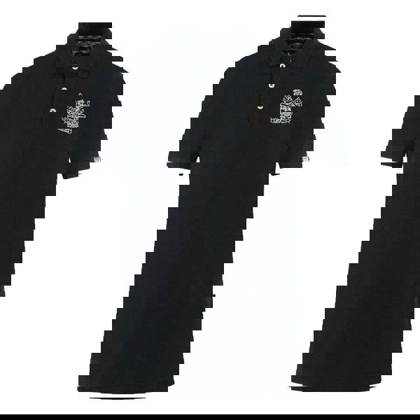 Aquascutum Unisex Adult Branded Sleeve Polo Shirt - Black