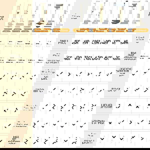 Skylos Tall Cat Scratching Post Natural Sisal Pole Heavey Duty Base with Ball