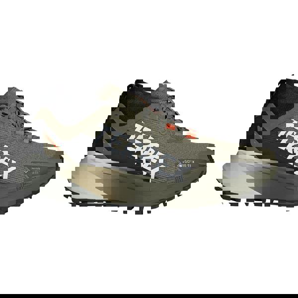 Adidas Mens Terrex Agravic GORE-TEX Running Shoes - Olive - 