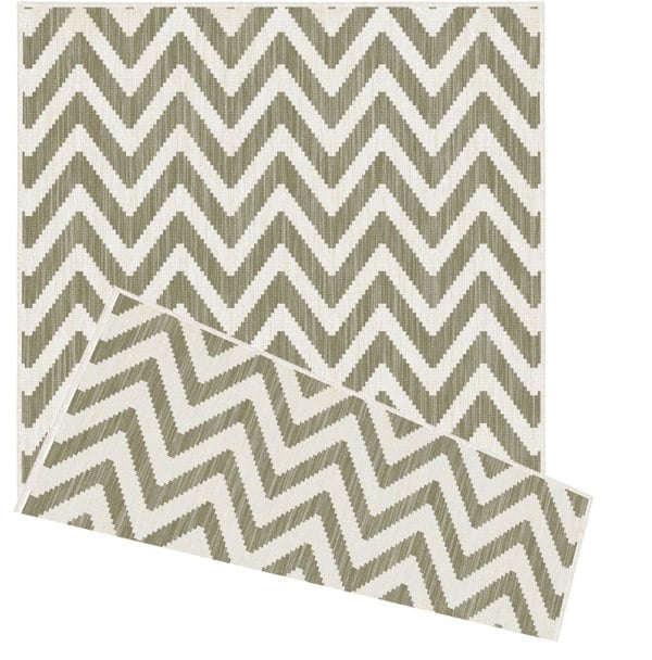 Duo Weave Outdoor Rug Chevron |Stylish Patio Decor |The Rugs