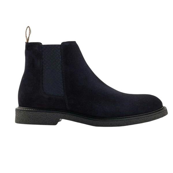 Boss Mens Tunley Leather Chelsea Boots - Dark Blue - 