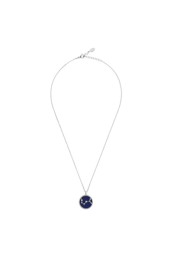 Zodiac Lapis Lazuli Gemstone Star Constellation Pendant Necklace Silver Scorpio - LATELITA Necklaces