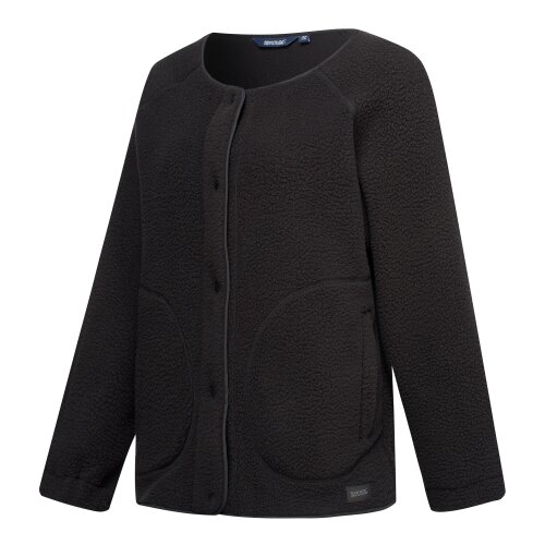 Regatta Womens Lea Borg Snap-Front Fleece - Black