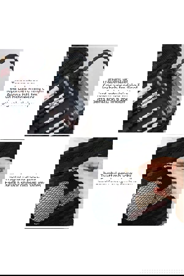 Living and Home 12 Pcs Professional Makeup Brush Set with Waterproof Travel Makeup Bag