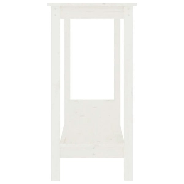 Berkfield Console Table White 110x40x80 cm Solid Wood Pine
