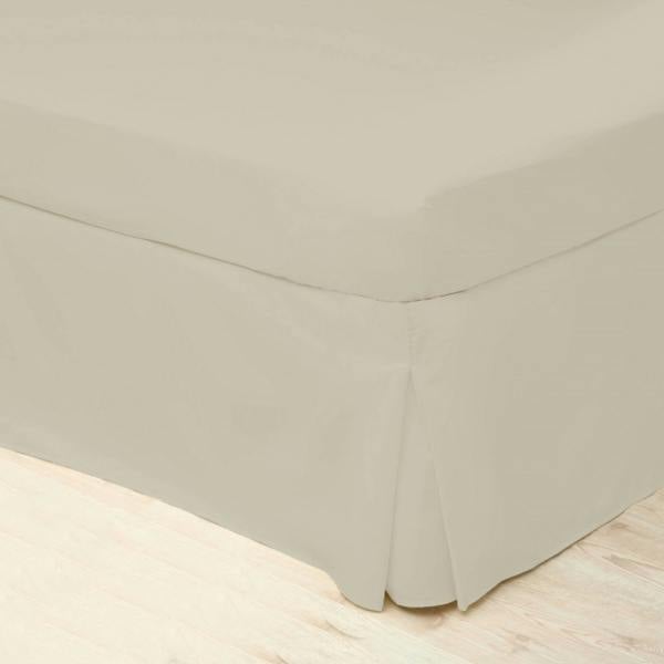 Belledorm Easycare Percale Platform Valance - Mushroom - 