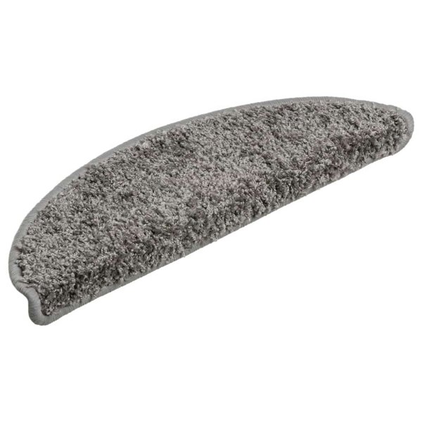 Berkfield Carpet Stair Treads 15 pcs Grey 56x17x3 cm